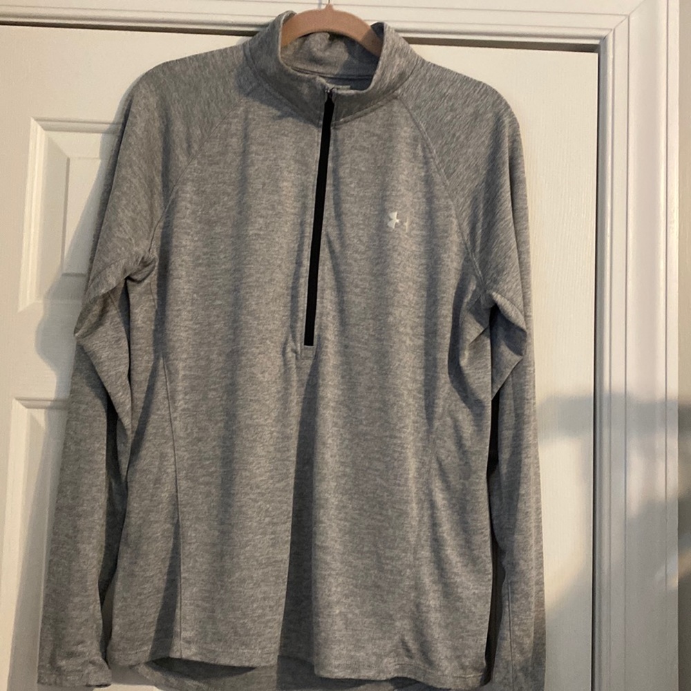 Under Armour Gray Heatgear Performance Tech Half-Zip - Sz XL